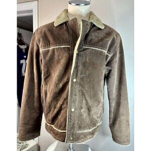 Wilson's Leather M. Julian Jacket Tan Suede Sherpa Lined Men’s M Cowboy Trucker